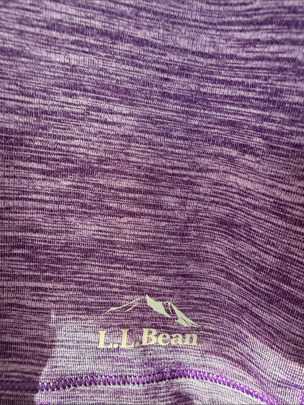 L.L. Bean Women's Purple Heather Quarter-Zip Hooded Active Top Size Large - Picture 6 of 7